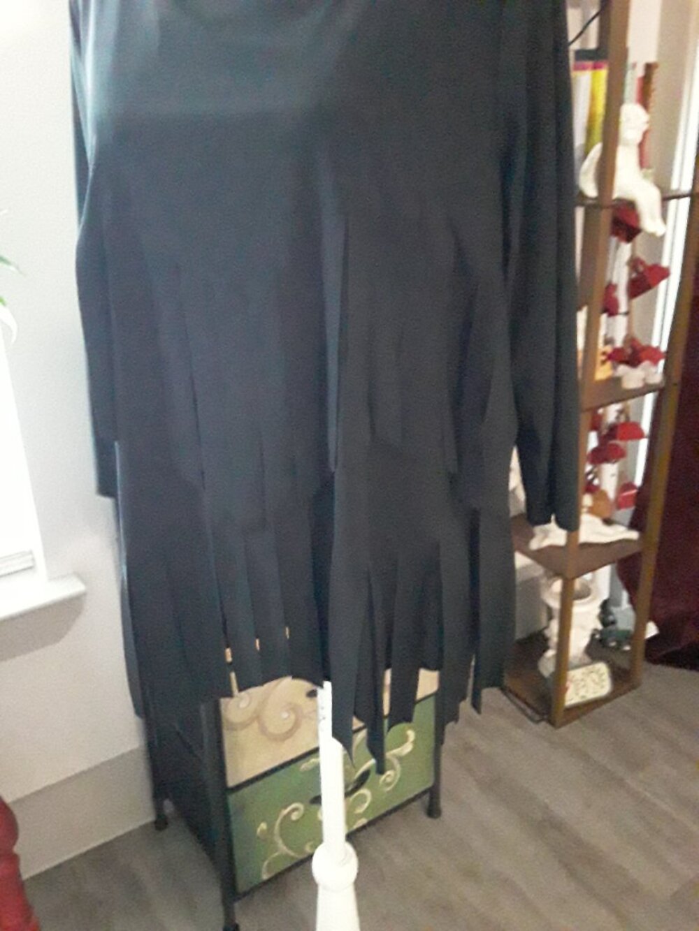 New Curvesque USA lovely dark black fringe accent top size L - Picture 6 of 10